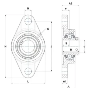 Oryginalny Zespół z oprawą żeliwną UCFLZ.205 SNR